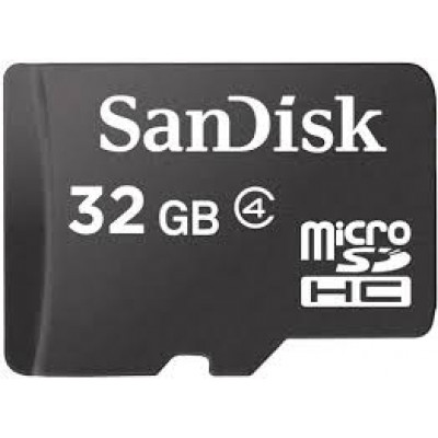 SanDisk - Flash memory card - 32 GB - Class 4 - microSDHC - black